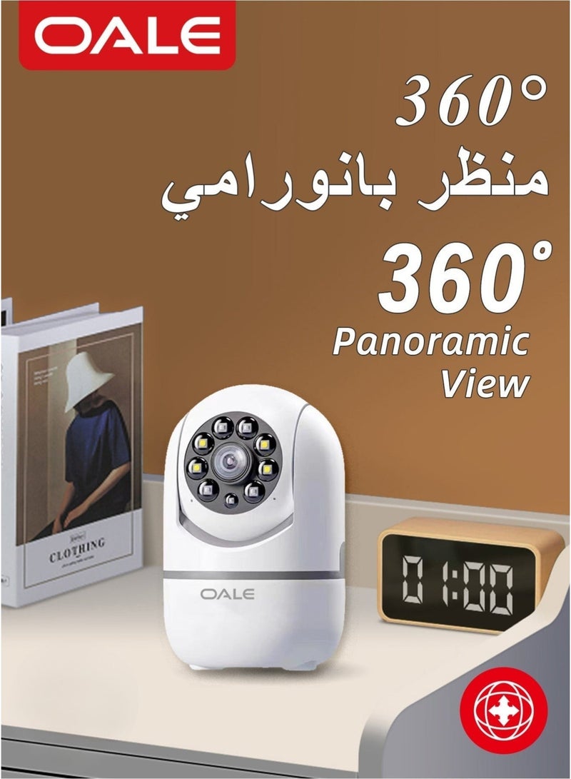 Oale iHome 05 Smart Wireless Security Camera | Full HD 1080P, 355° Pan View, Two-Way Audio, Day & Night Vision, Human Detection, TF Card Support up to 128GB, Multi-User Access - Image 3